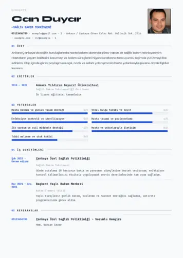 Hasta Bakıcı Cv Örnekleri cv indir